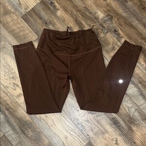 Brown Lululemon Wundertrain Leggings